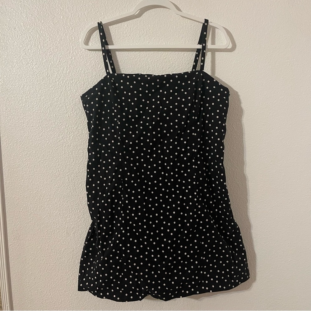 Abercrombie & Fitch Women’s Mini Dress Black and White Polka Dot Size XLT